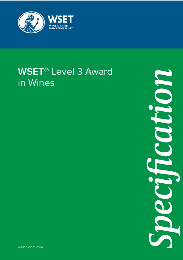WSET Level 3 Award in Wines Specification